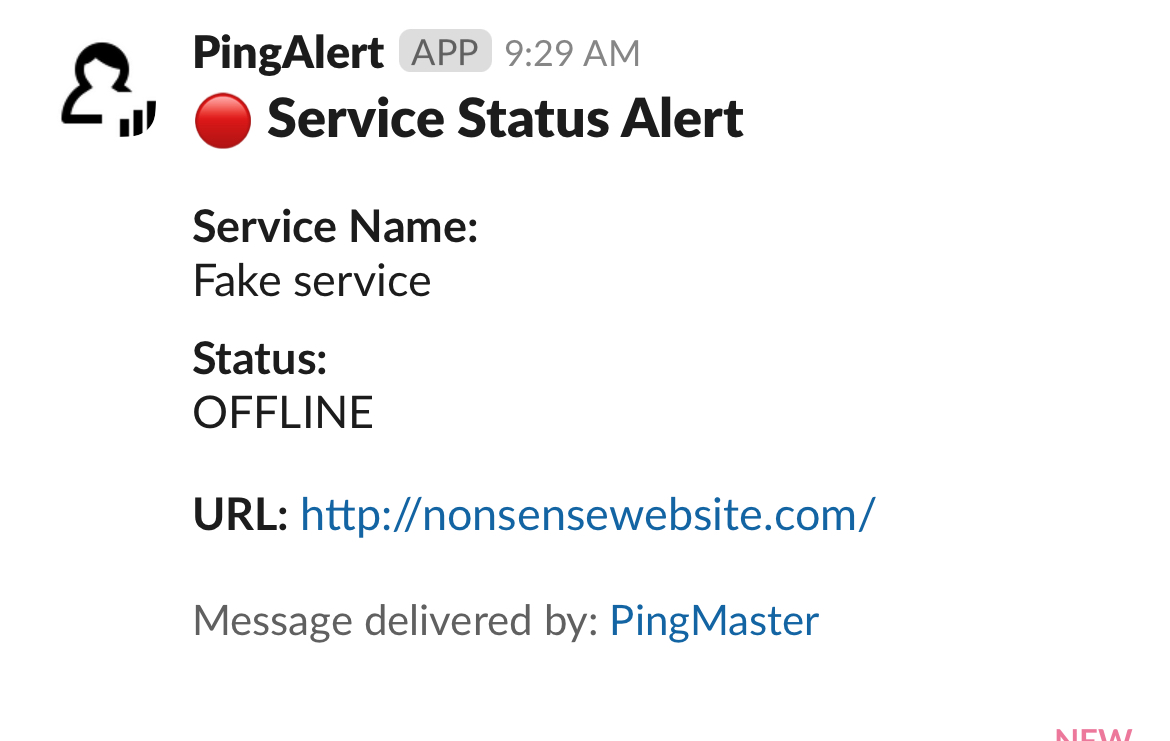 Slack notification